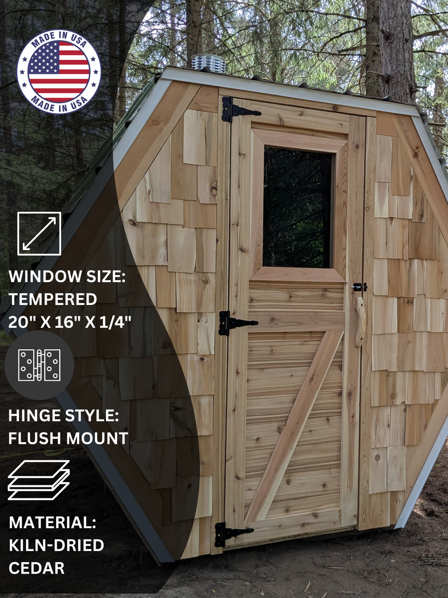 Customizable Cedar Sauna Door – Thunder-Domes