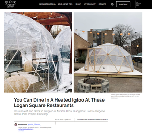 Thunder Domes featured on Block Club Chicago