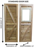 Customizable Cedar Sauna Door