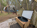 Cedar-Clad Off-Grid Wood Fired Pellet Soaking Tub / Cold Plunge (2-Person)