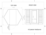 Hex Sauna - Personal Cedar Sauna (4-5 Person)