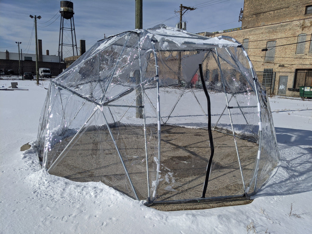 Covered Geodesic Dome w/ Steel Pipe Frame 2V – Thunder-Domes